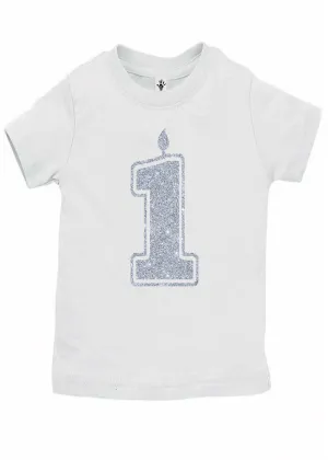 1 Silver First Birthday Shirt