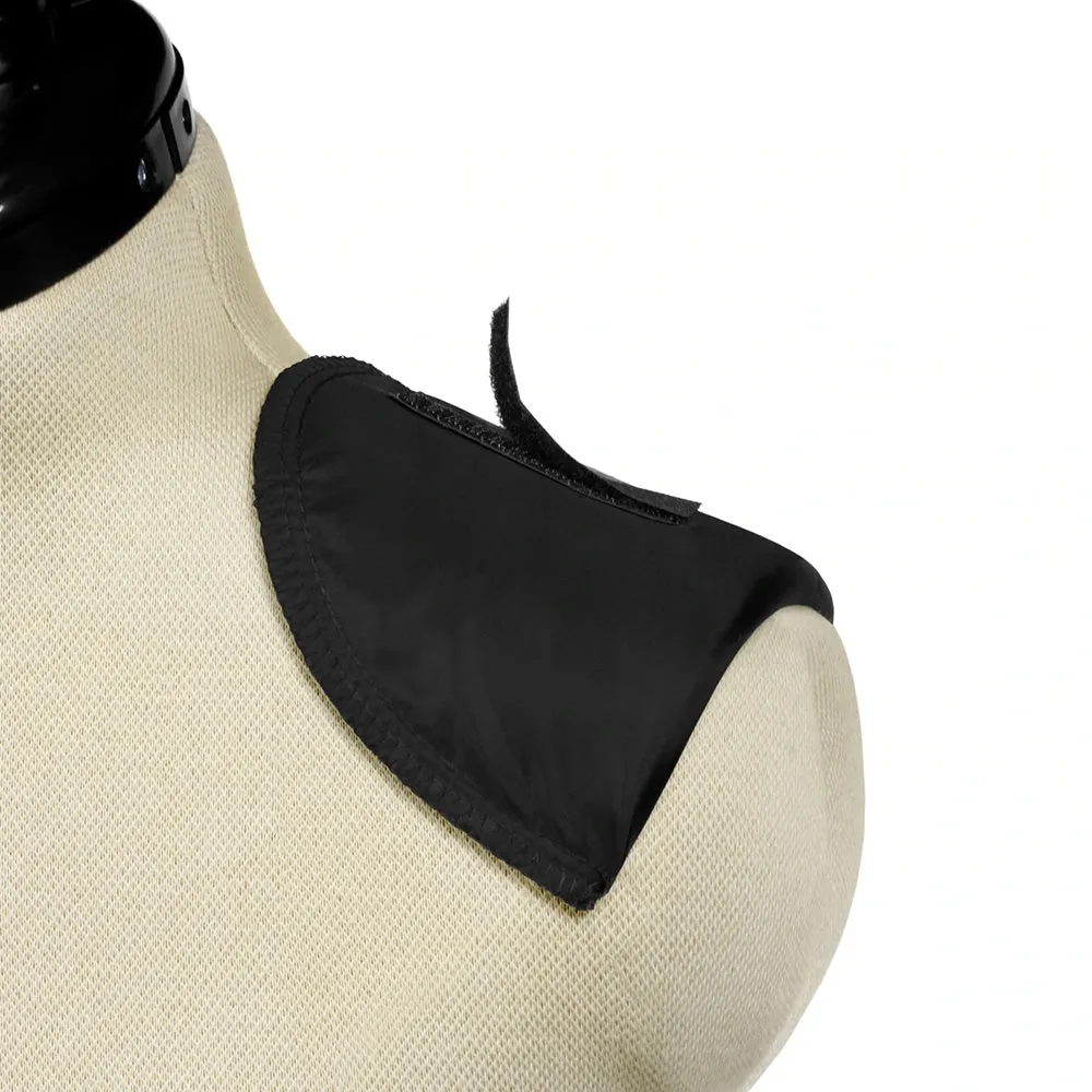 1/2" Covered Set-In Shoulder Pads - Black