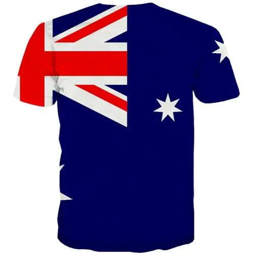 Australian Flag T-shirt Men Graffiti T-shirts 3d Australia T-shirts Graphic Art Tshirts Novelty Harajuku T shirts Funny