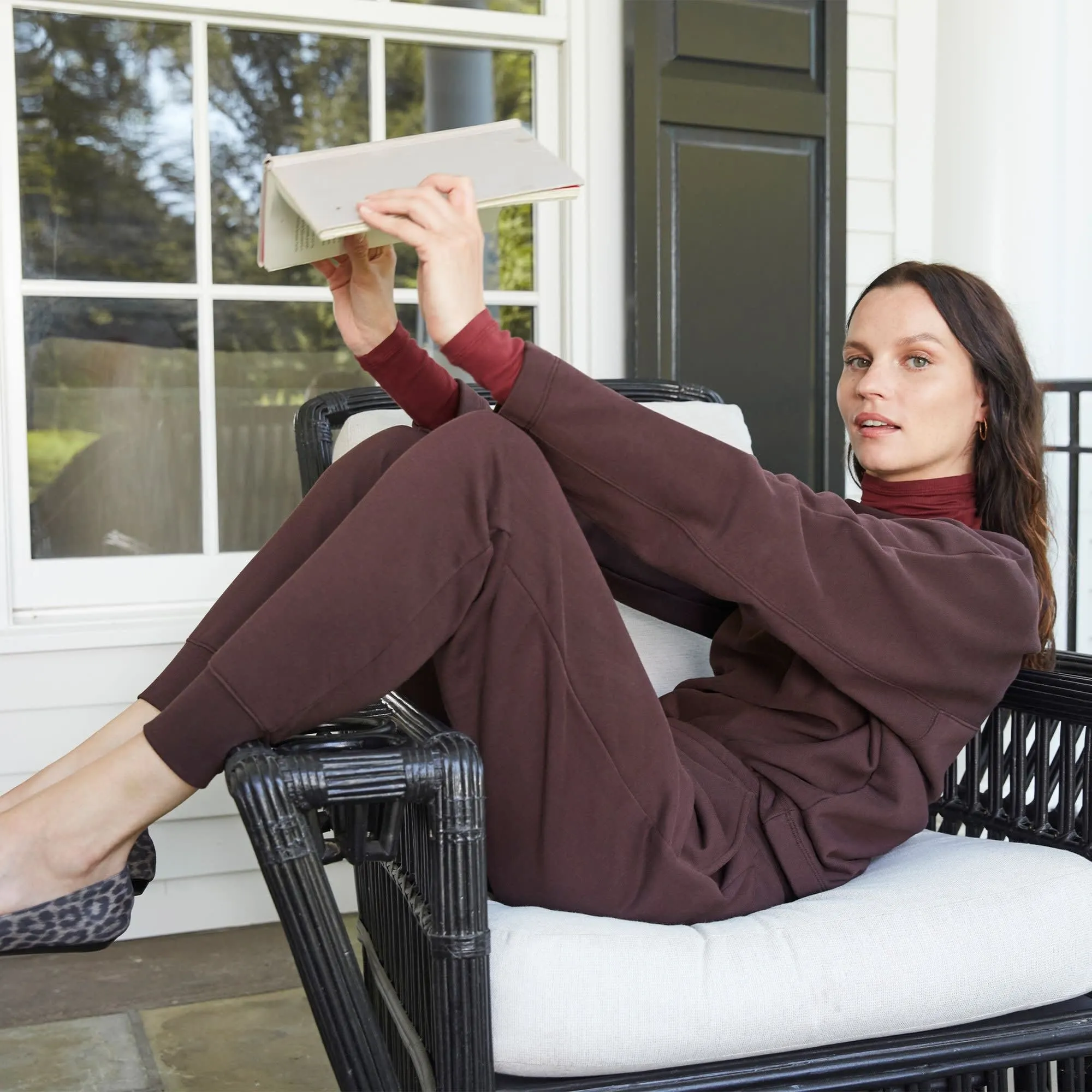 Axam Layering Turtleneck - Ribbed Pima Cotton :: Cranberry