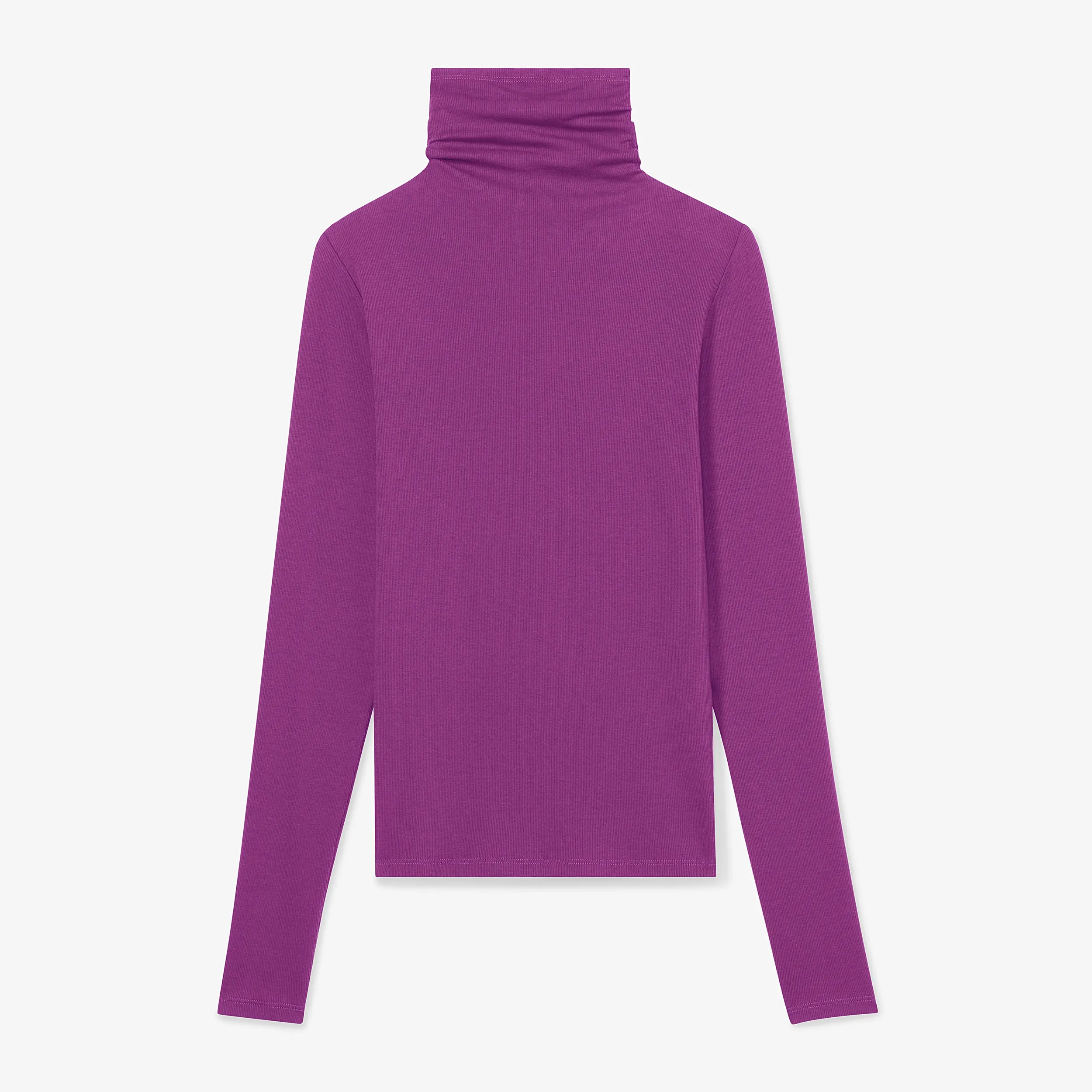 Axam Layering Turtleneck - Ribbed Pima Cotton :: Purple Jasper