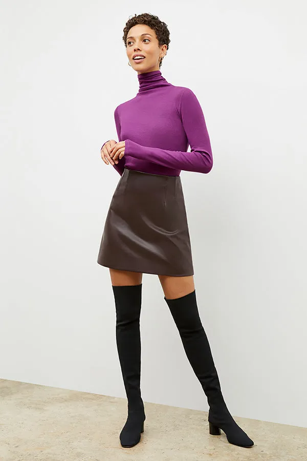 Axam Layering Turtleneck - Ribbed Pima Cotton :: Purple Jasper