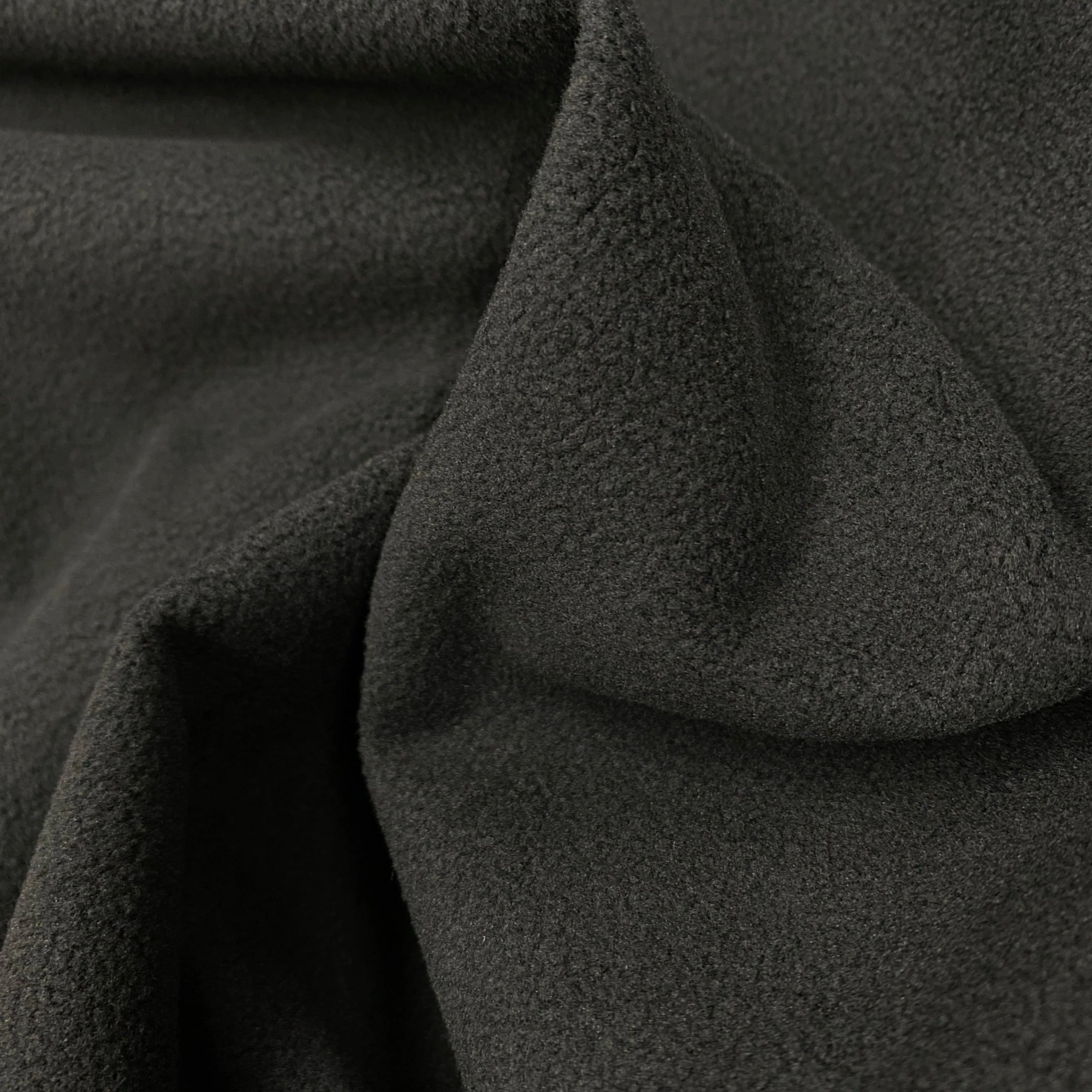 Black and Black Softshell Fabric - Two Sides