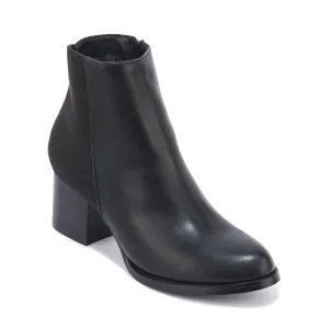 Black Block Heel Ankle Boot