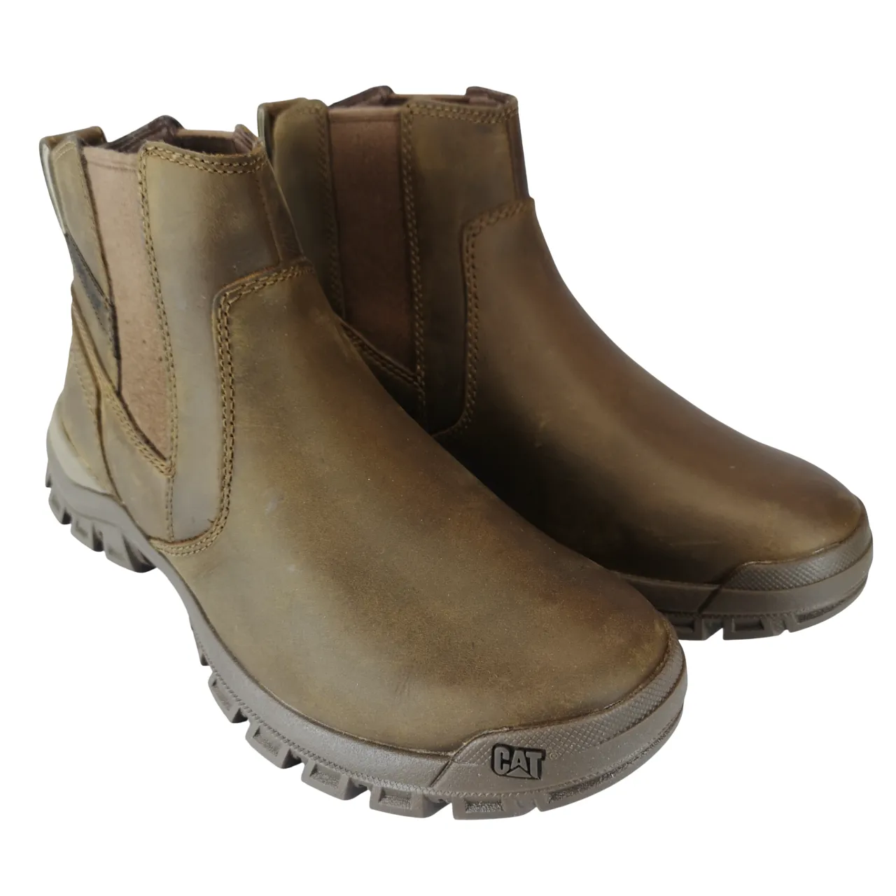 Caterpillar Threshold Tan Brown Chelsea Boots