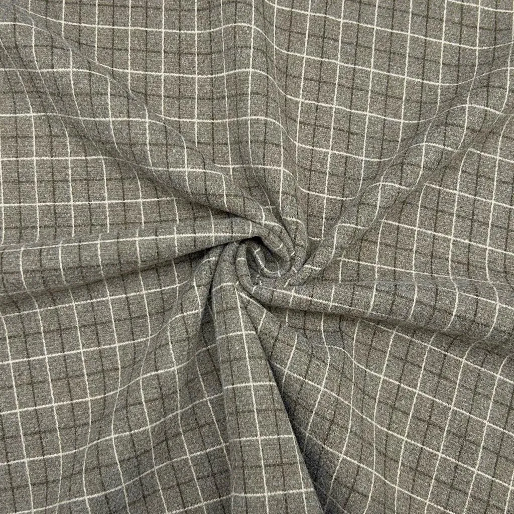 Checkered Soft Wool Touch Fabric