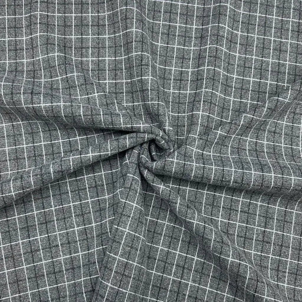 Checkered Soft Wool Touch Fabric