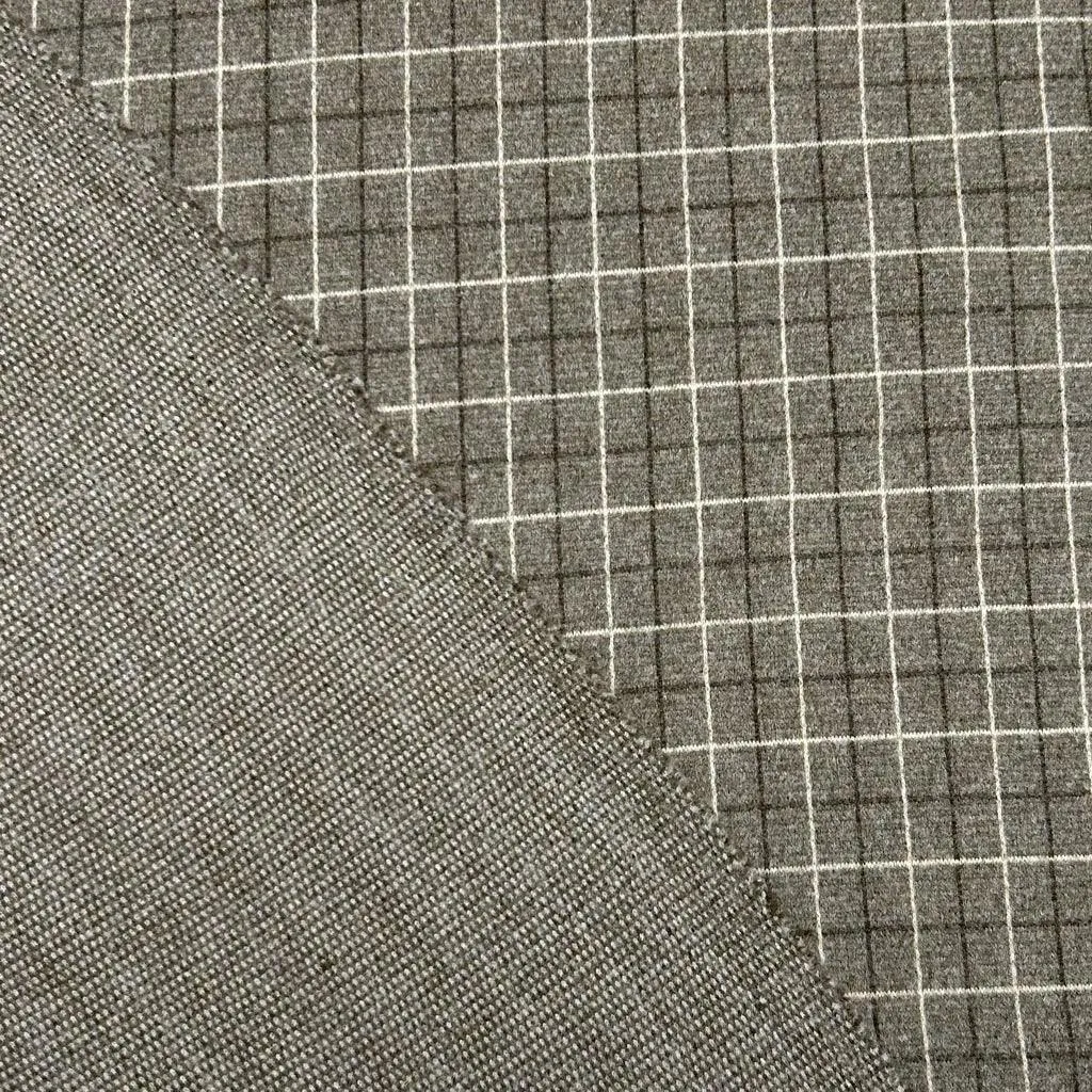 Checkered Soft Wool Touch Fabric