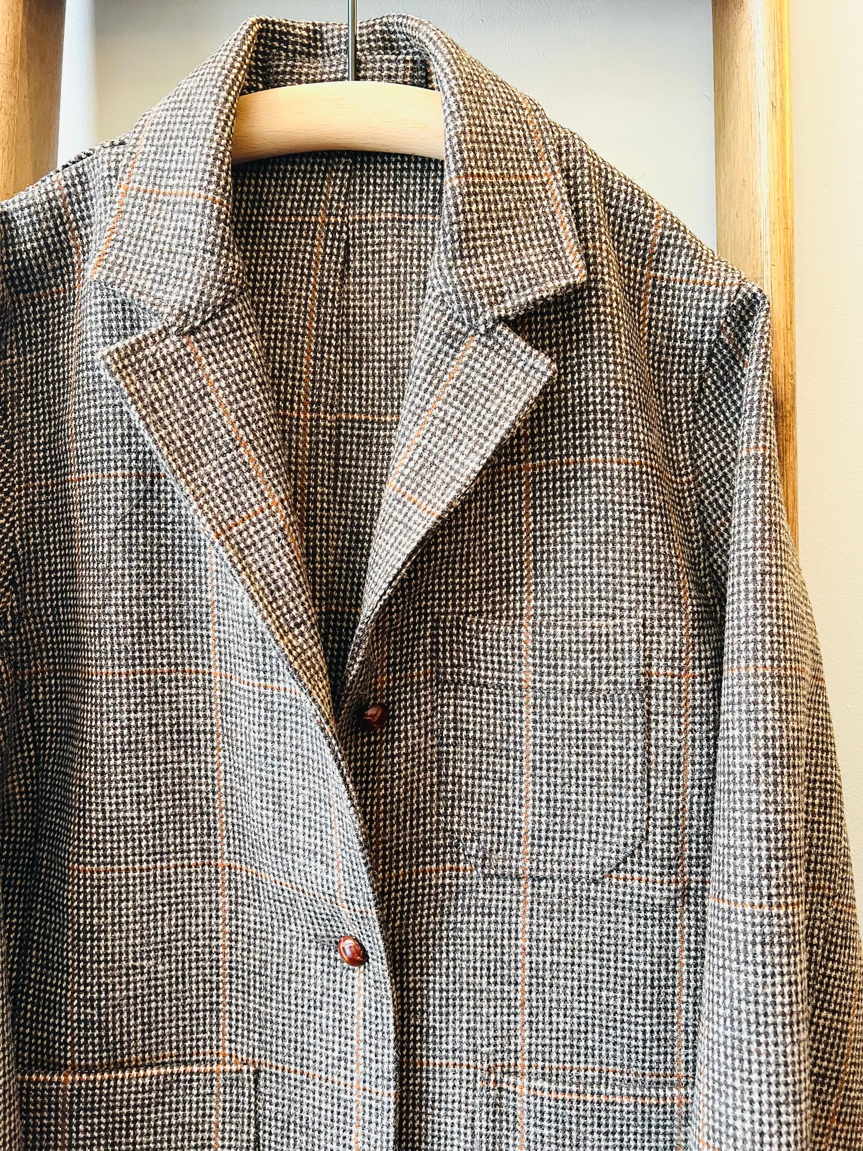 Cheviot Tweed Jacket / Brown Check