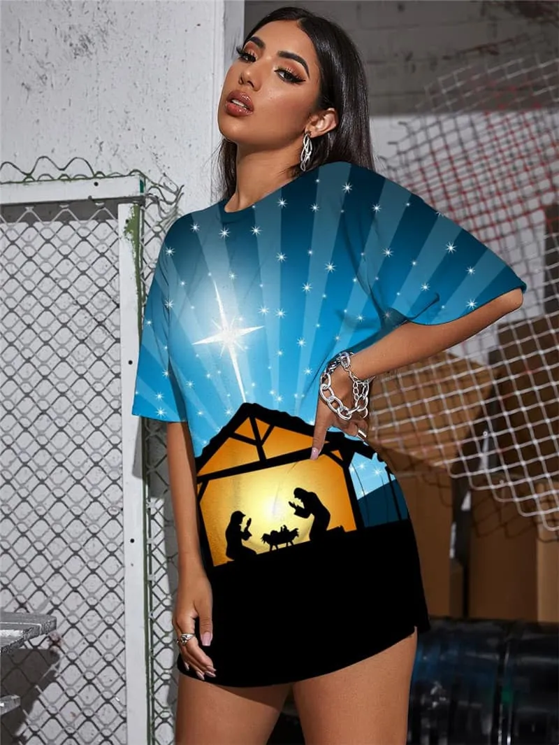 Christian T-shirt Women Galaxy Funny T shirts Animal T-shirts 3d Tree Summer