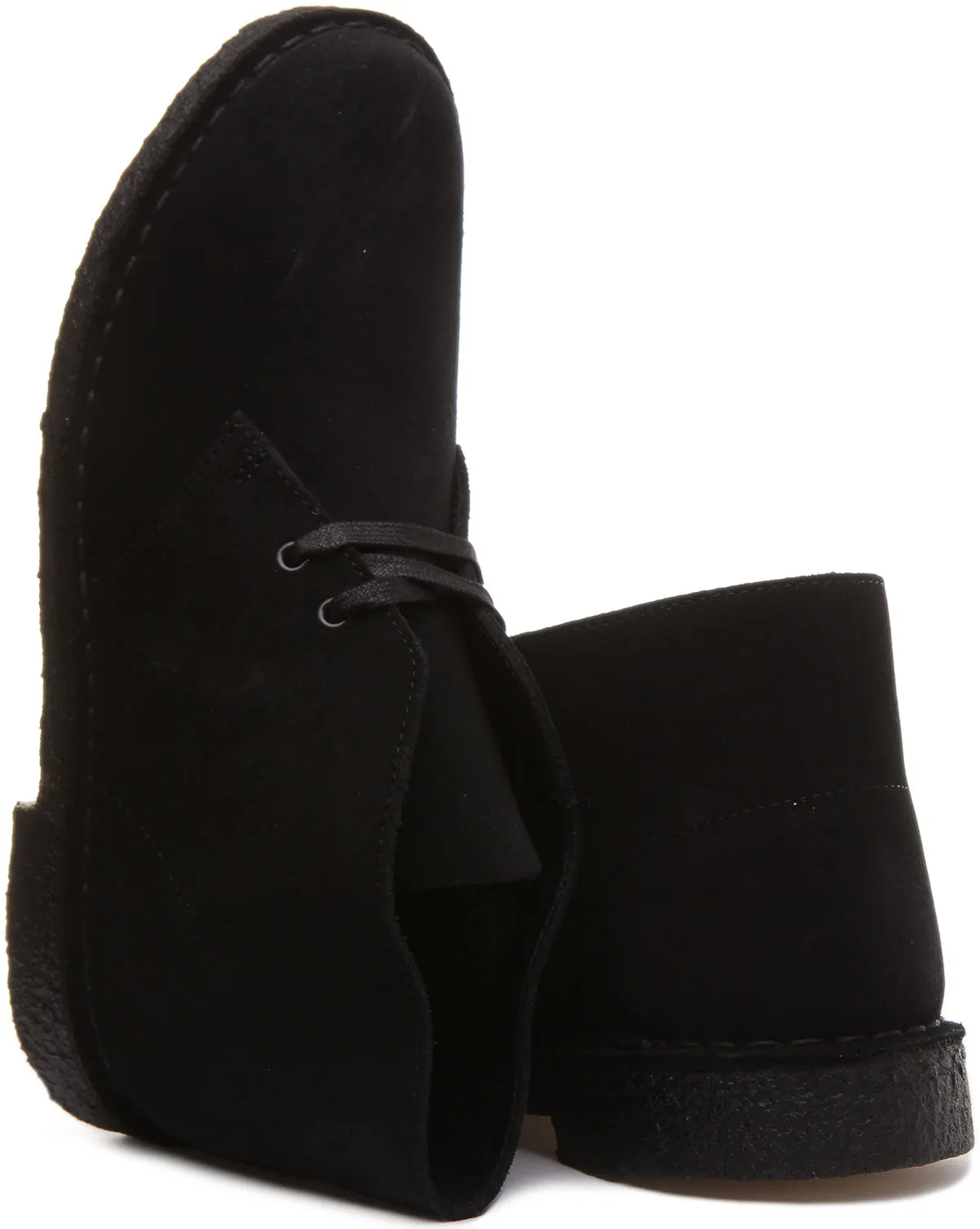 Clarks Originals Desert Boot In Black Suede For Men