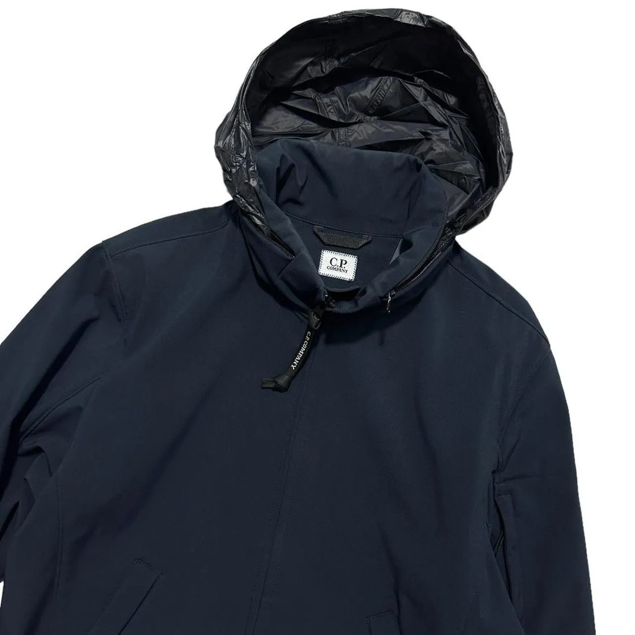 CP Company Arm Logo Navy Soft Shell Jacket