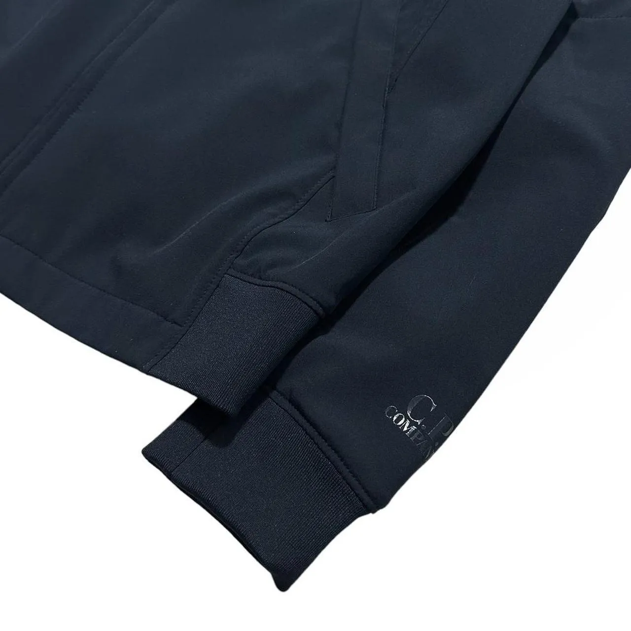 CP Company Arm Logo Navy Soft Shell Jacket