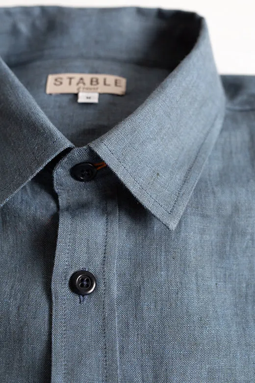 Denim Blue Irish Linen Shirt