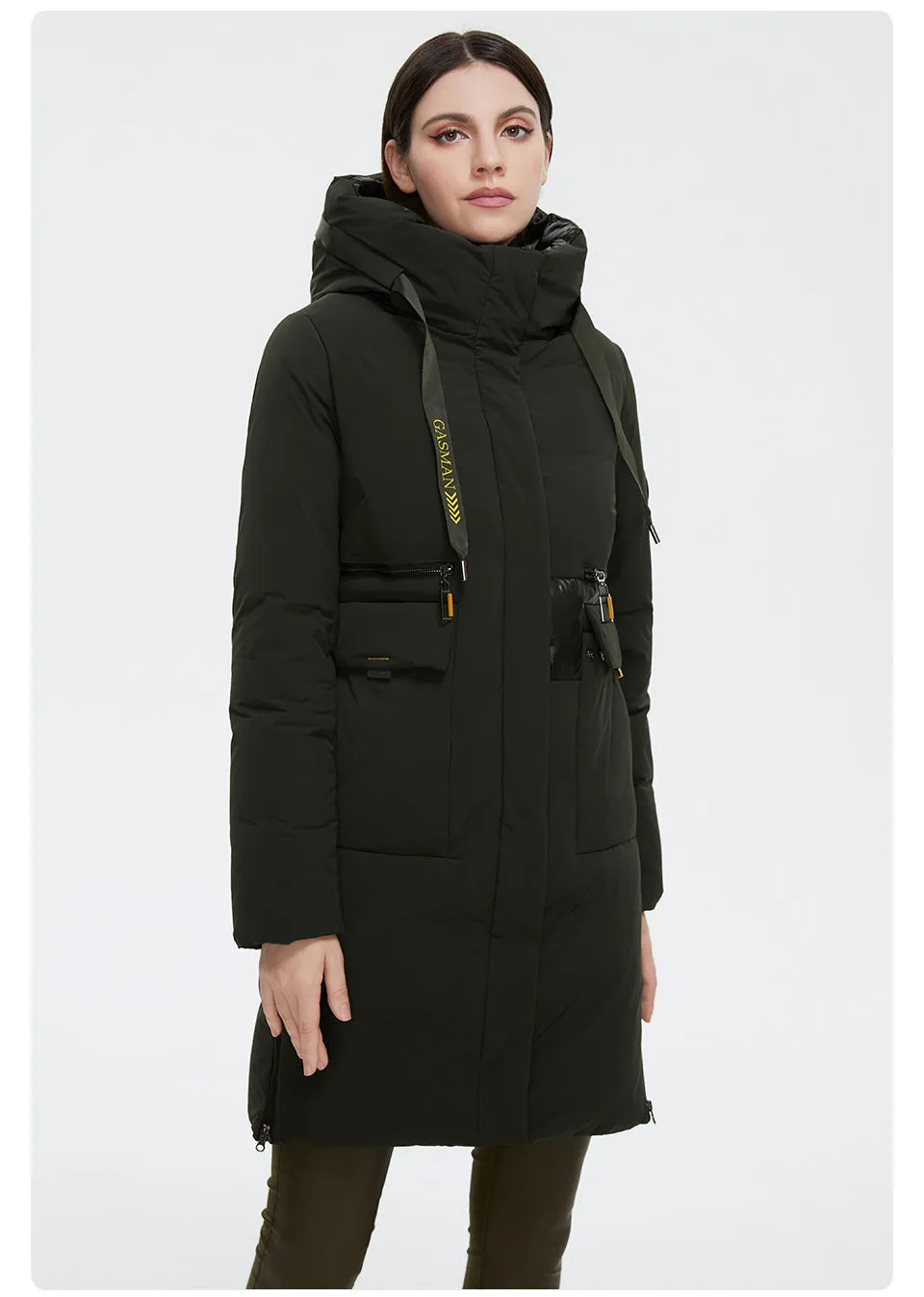 Double Breasted Women's Down Parka Coat