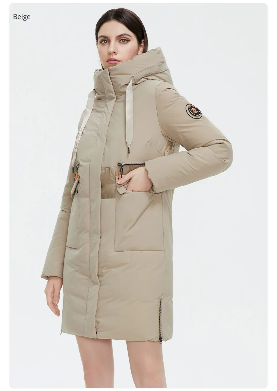 Double Breasted Women's Down Parka Coat