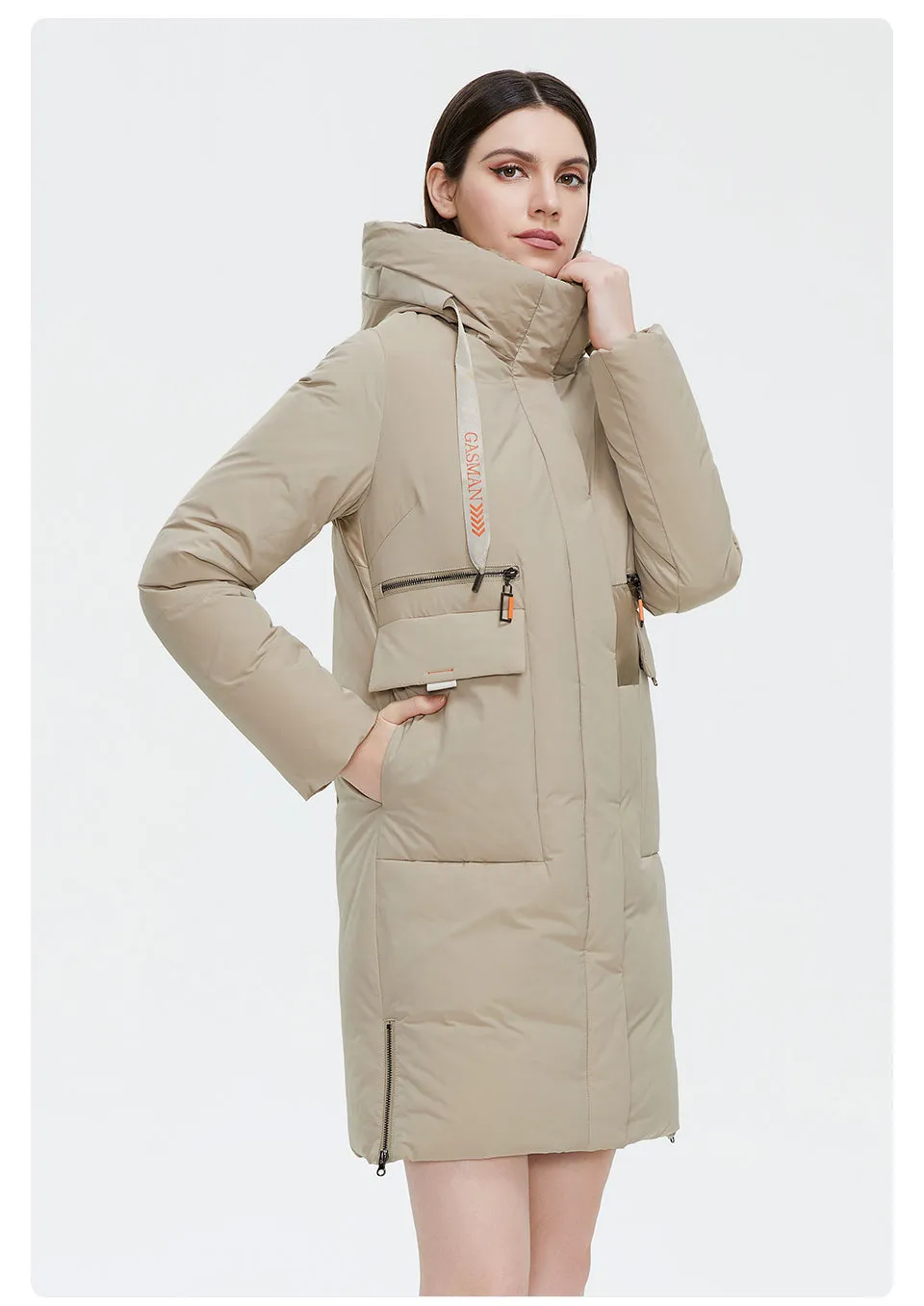 Double Breasted Women's Down Parka Coat