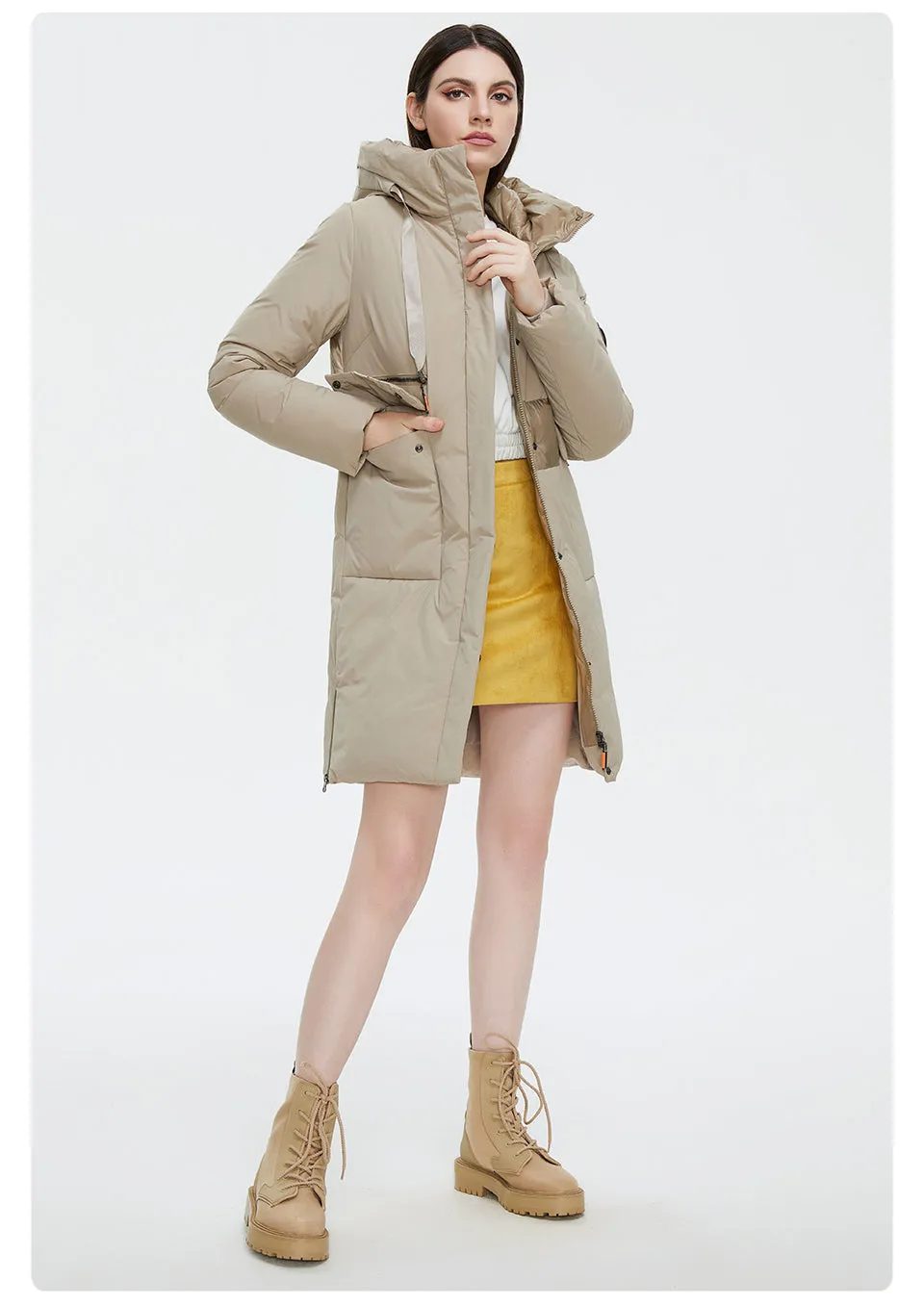 Double Breasted Women's Down Parka Coat