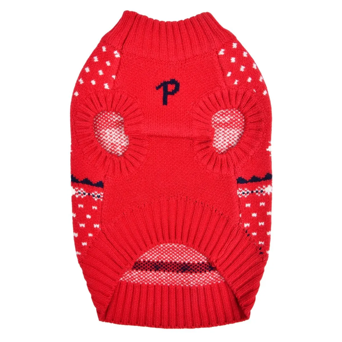 dyani knit reindeer sweater - red - small size