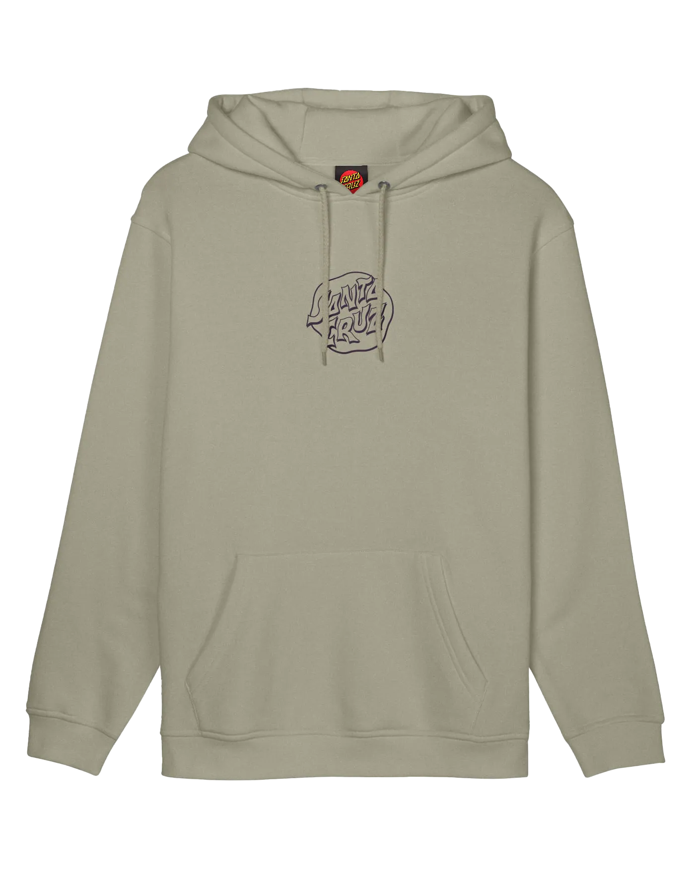 Fever Dream Mono Front Dot Hoodie in Stone Grey