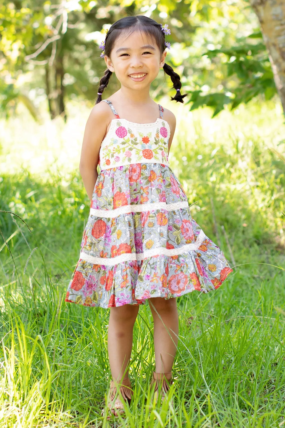 Girls Dress Mimi & Maggie Shade Plants (Size 3 left)