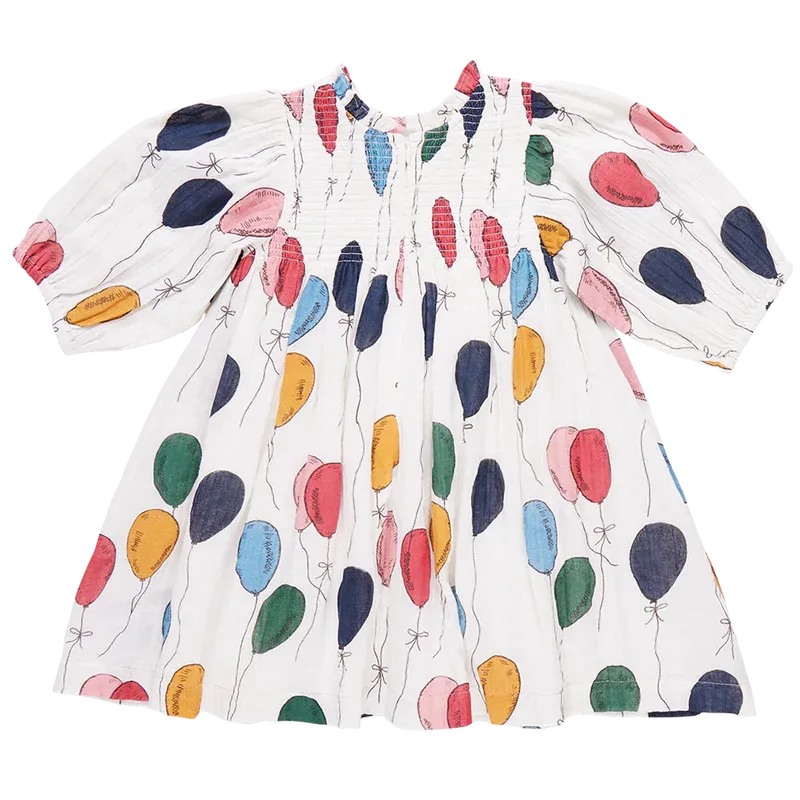 Girls Puff Sleeve Stevie Dress - Balloon Bunches