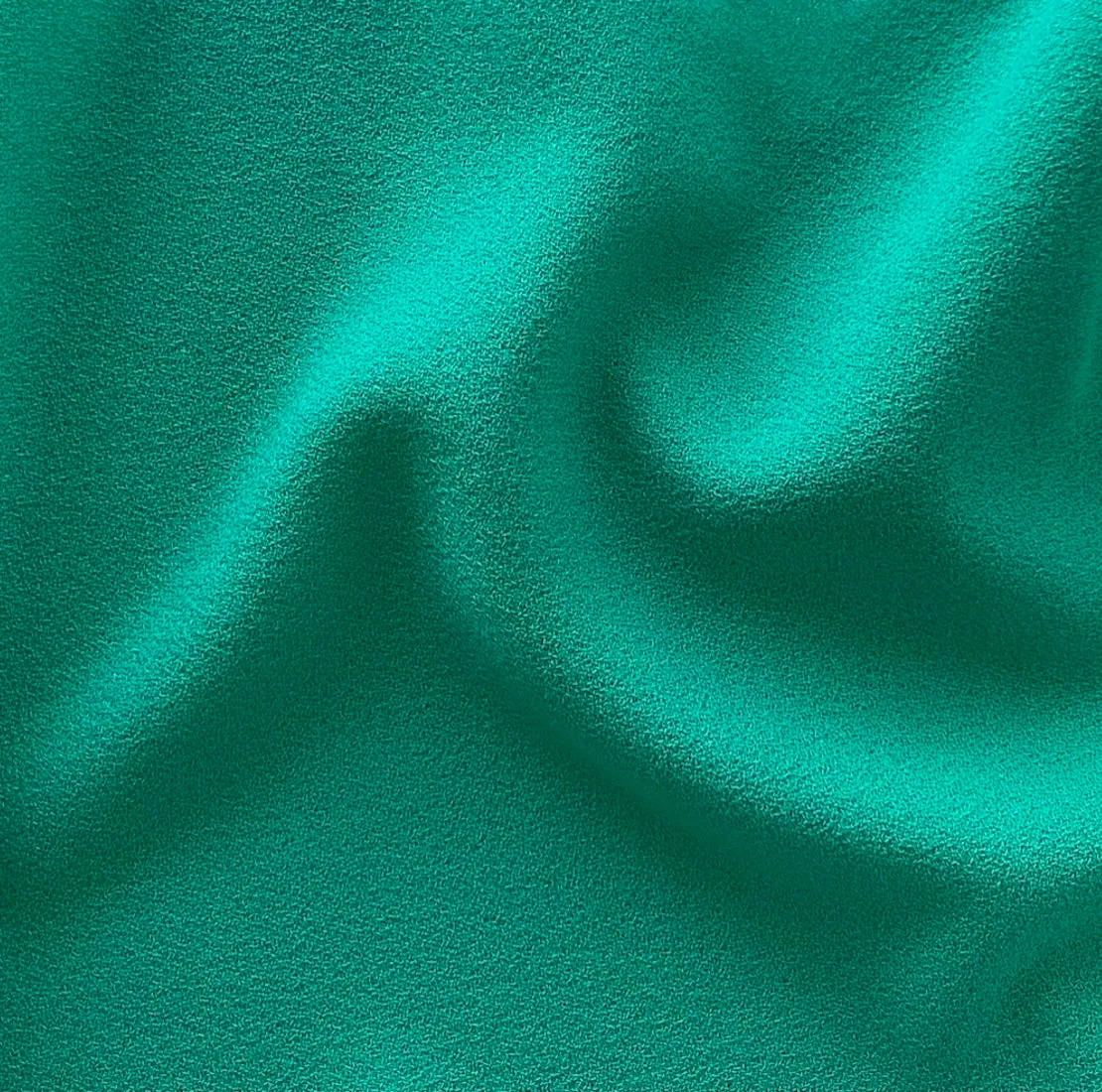 High-End Caribbean Turquoise Selvedged Wool Crepe (Made in Italy)