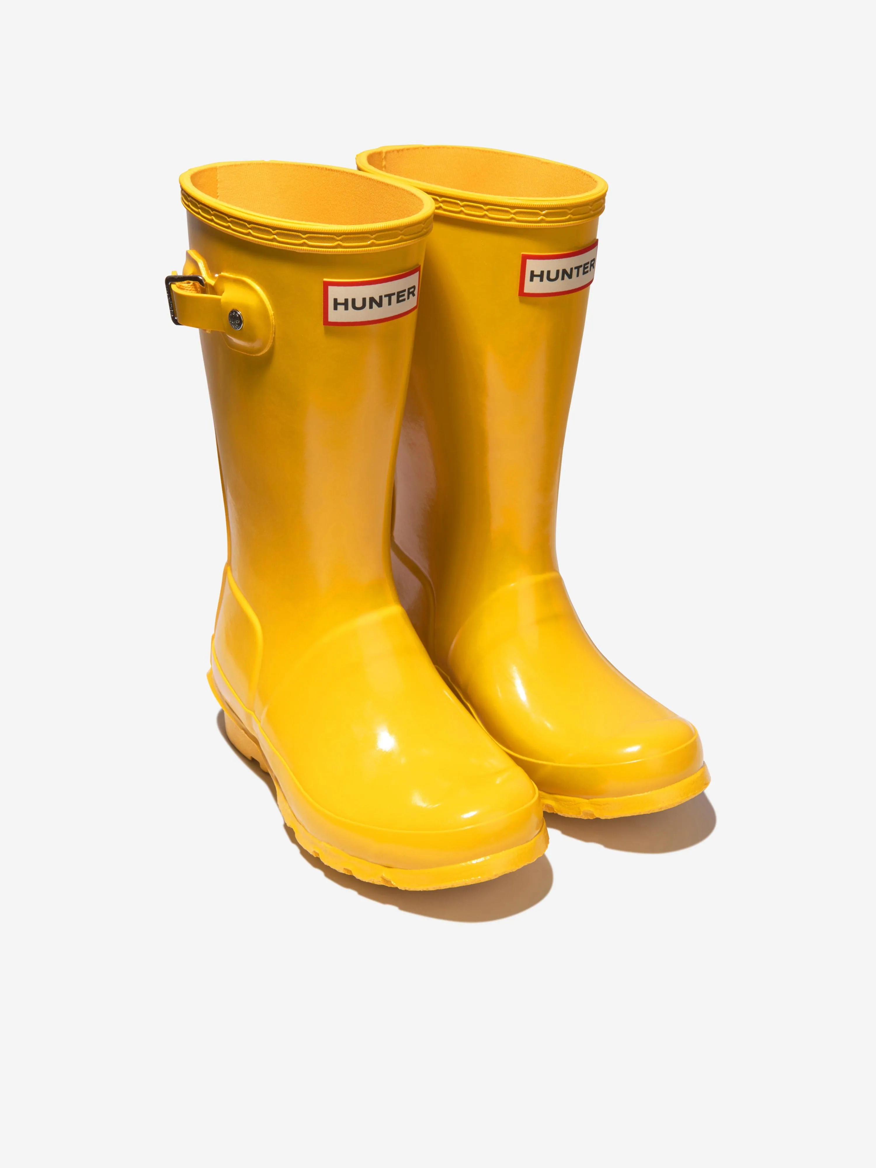 Hunter Kids Original Gloss Wellington Boots in Yellow