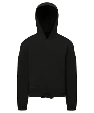 Kids TriDri® recycled cropped oversize hoodie | Black