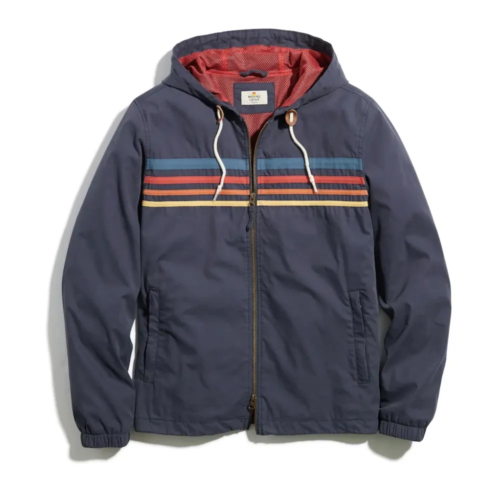 Marine Layer Howell Stretch Twill Hooded Windbreaker