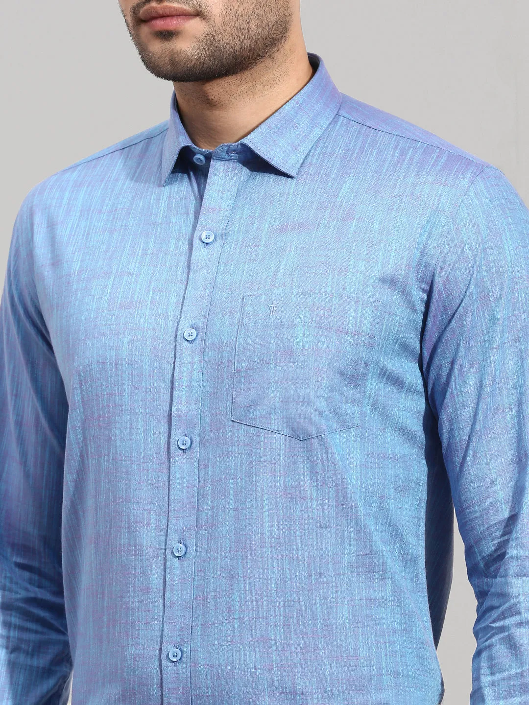 Men 100% Cotton Shirt Blue CL2 GT17