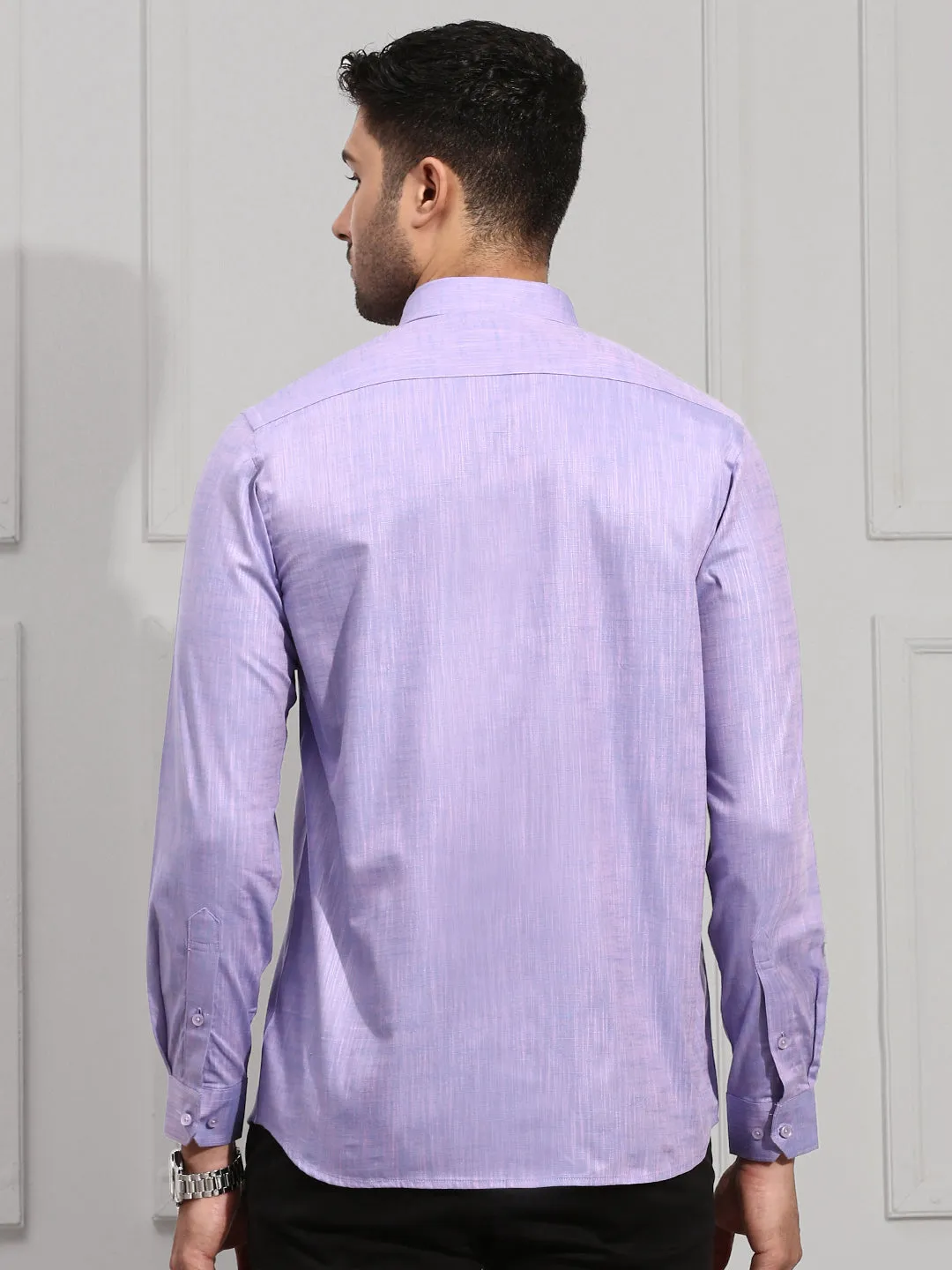 Men 100% Cotton Shirt Violet CL2 GT11