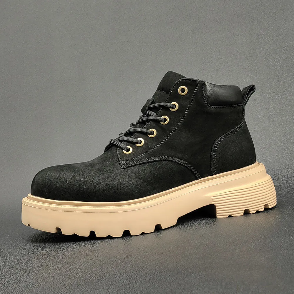 Men Stylish Nubuck Leather Casual Ankle Boots