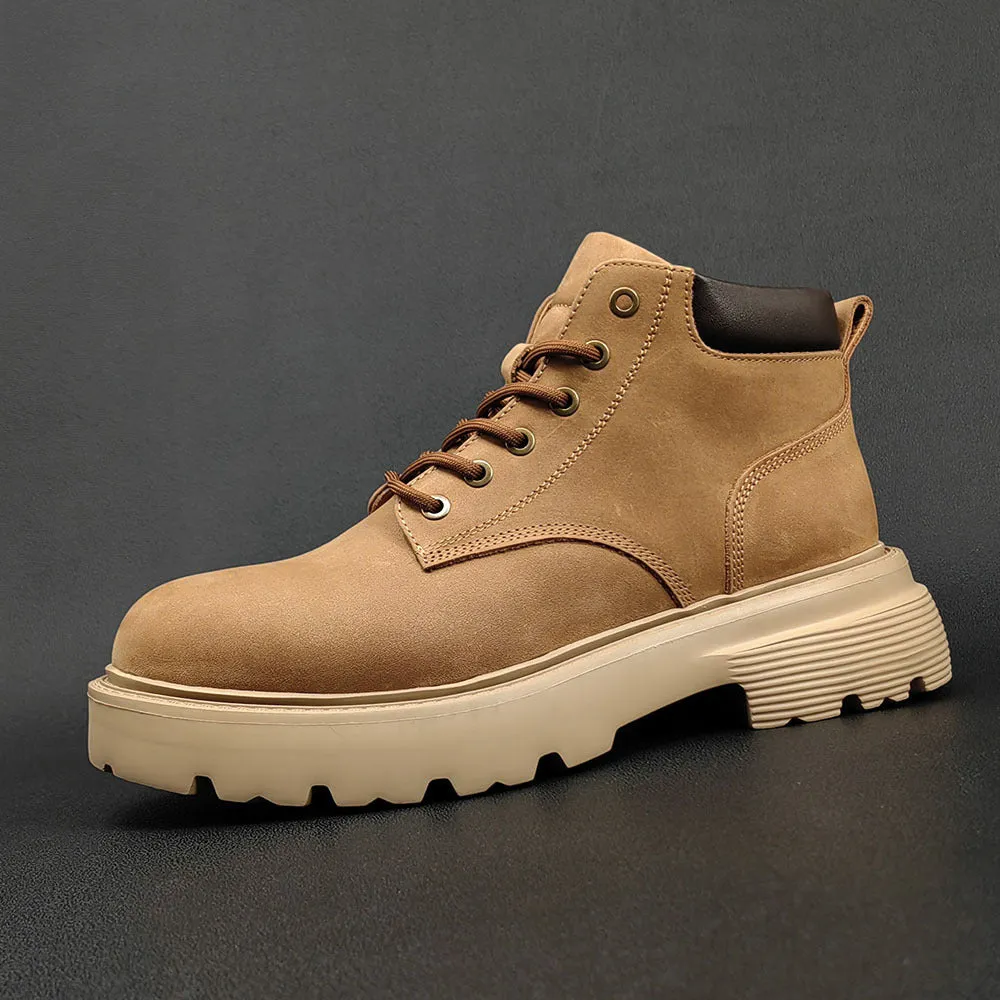 Men Stylish Nubuck Leather Casual Ankle Boots