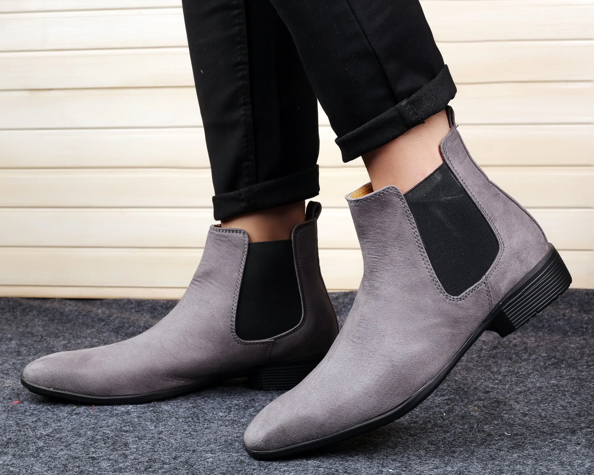 Men's Wedding Wear Chelsea Suede Boots