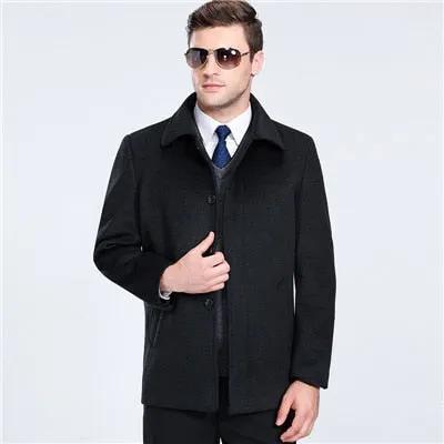 Men's Winter Woolen Coats Overcoat