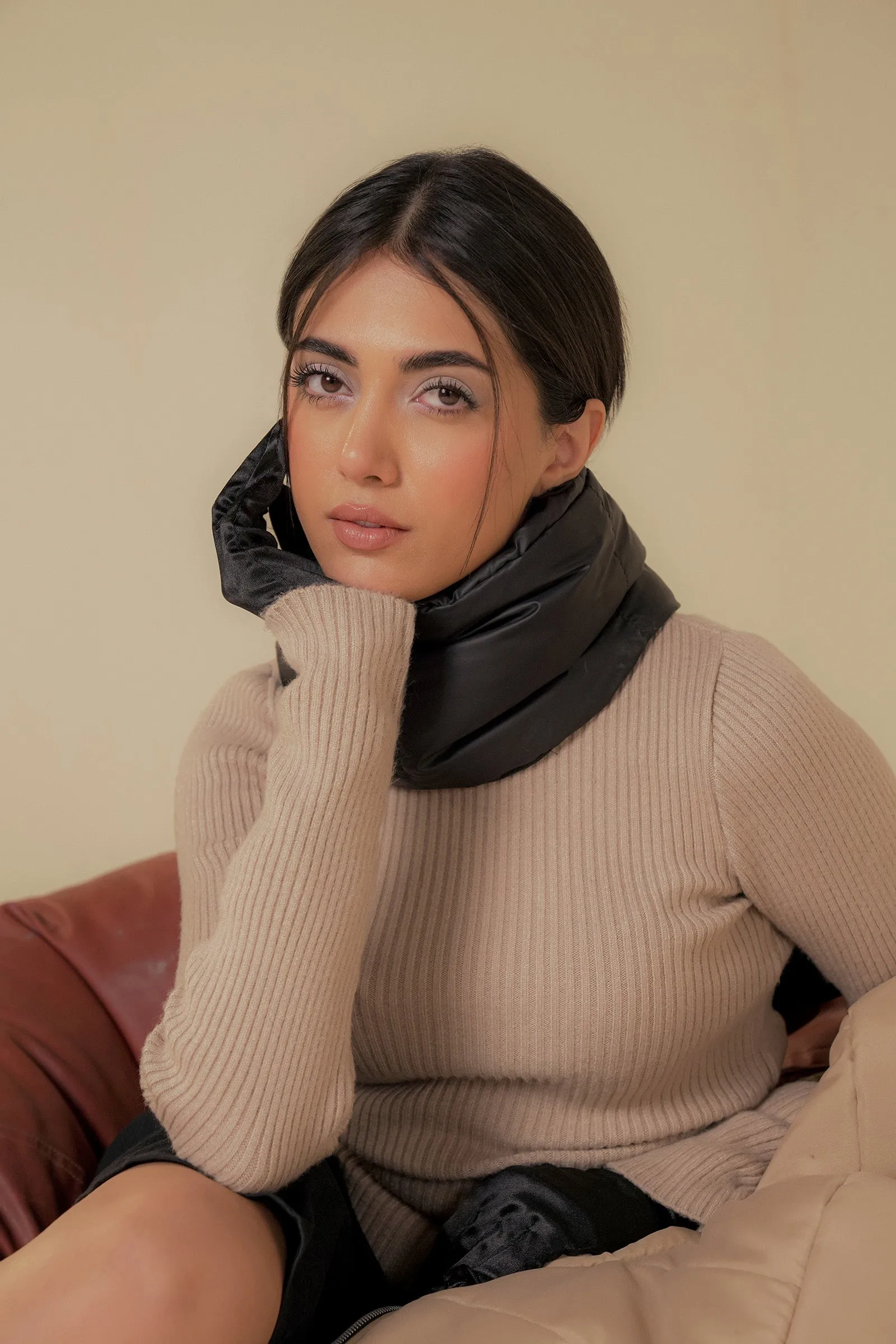 Mock Neck Knit Sweater