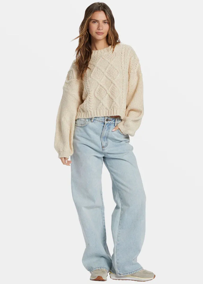 Modern Love Cable Sweater - Dove