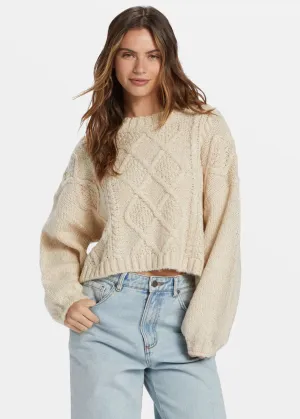 Modern Love Cable Sweater - Dove