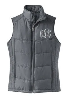 Monogrammed Quilted Vest Custom Colors