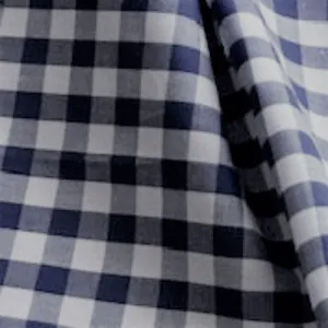 Navy | 1/4" Gingham Check Shirting - SKU 7086D #S189