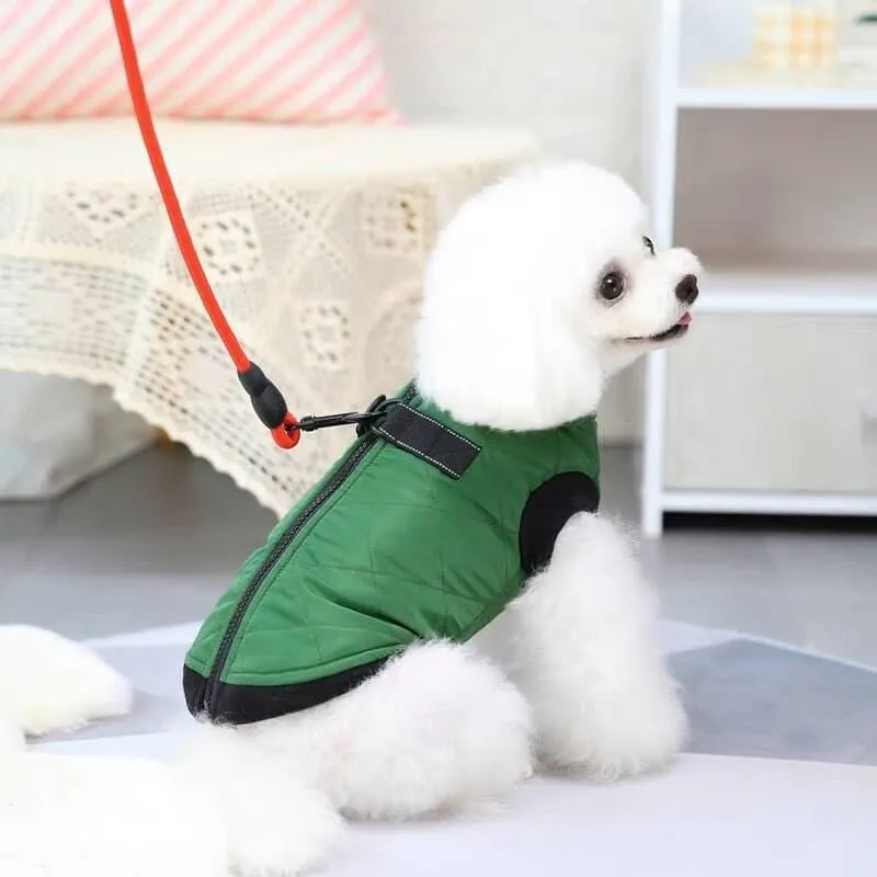 Pet Clothes Zipper Closure Dress-up Vest Coat Outfit for Winter