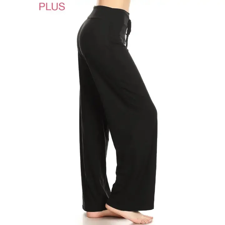 Plus Size Buttery Soft Pajama Pants with Drawstring