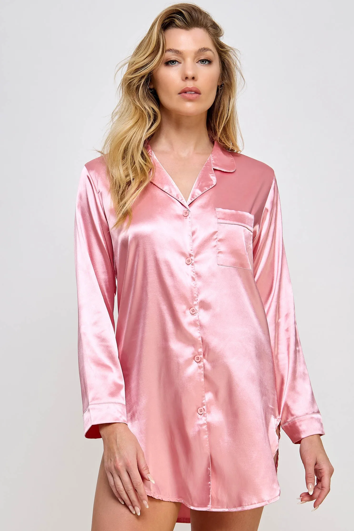 Queen Kimberly Satin Sleep Shirt