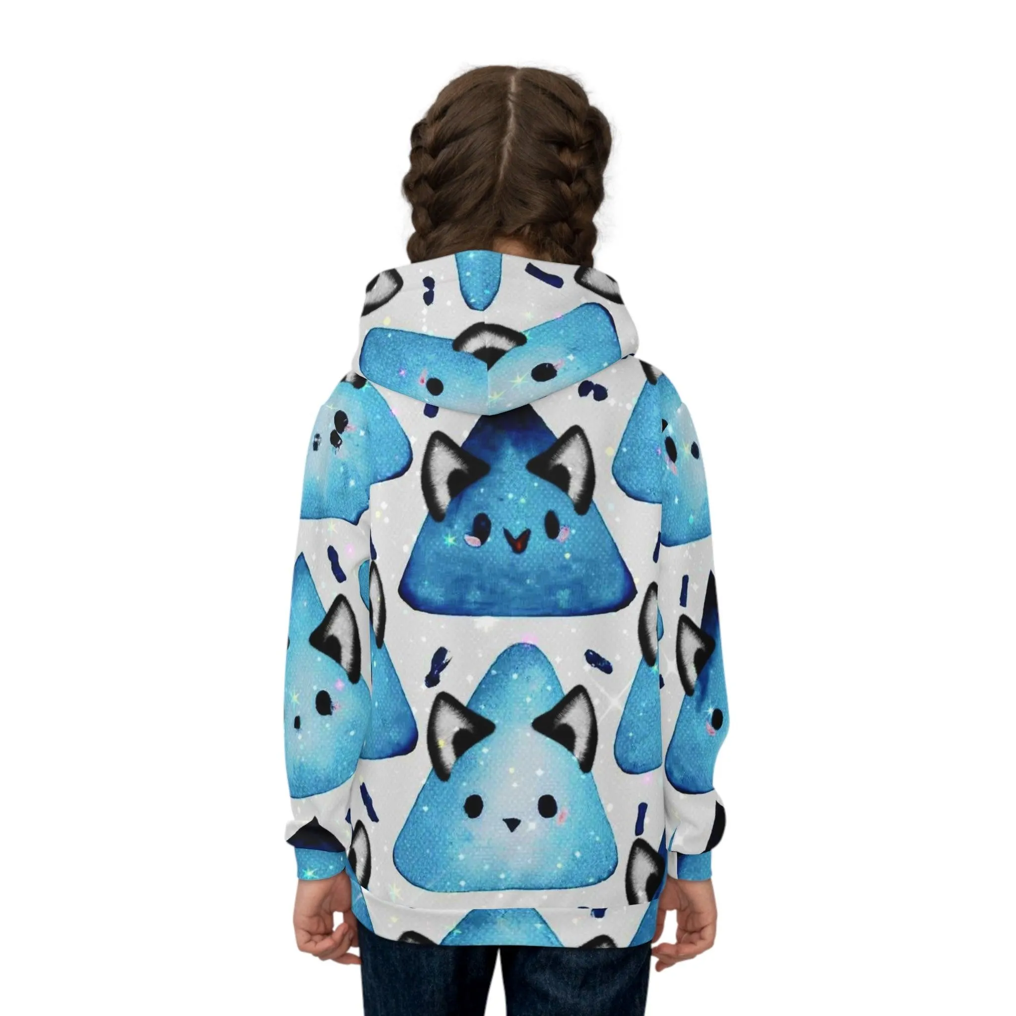 "Kawaii Kitten Meow-angle" Children's Hoodie