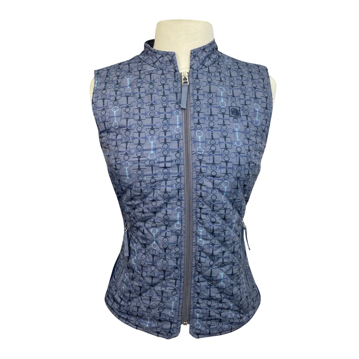 Romfh 'Hampton' Quilted Vest  in Blue/Bits - Women's XL