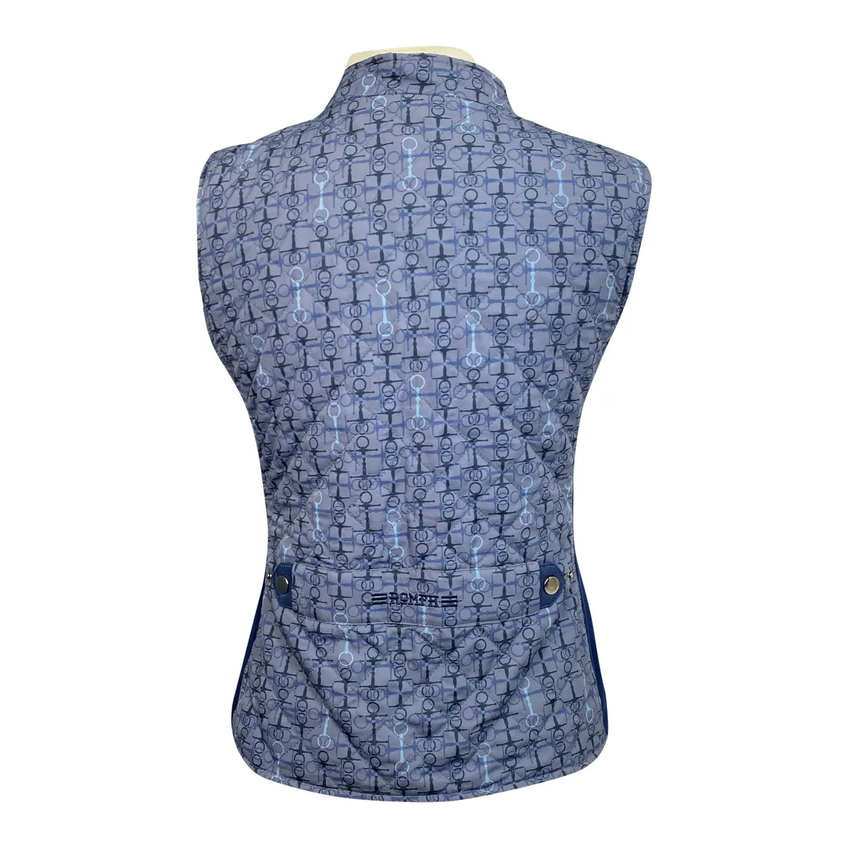 Romfh 'Hampton' Quilted Vest  in Blue/Bits - Women's XL