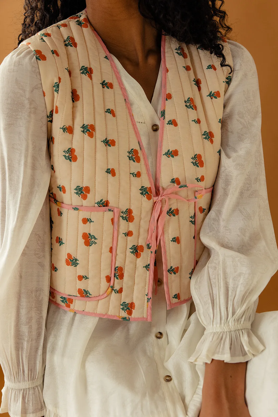 Rosie Floral Quilted Vest