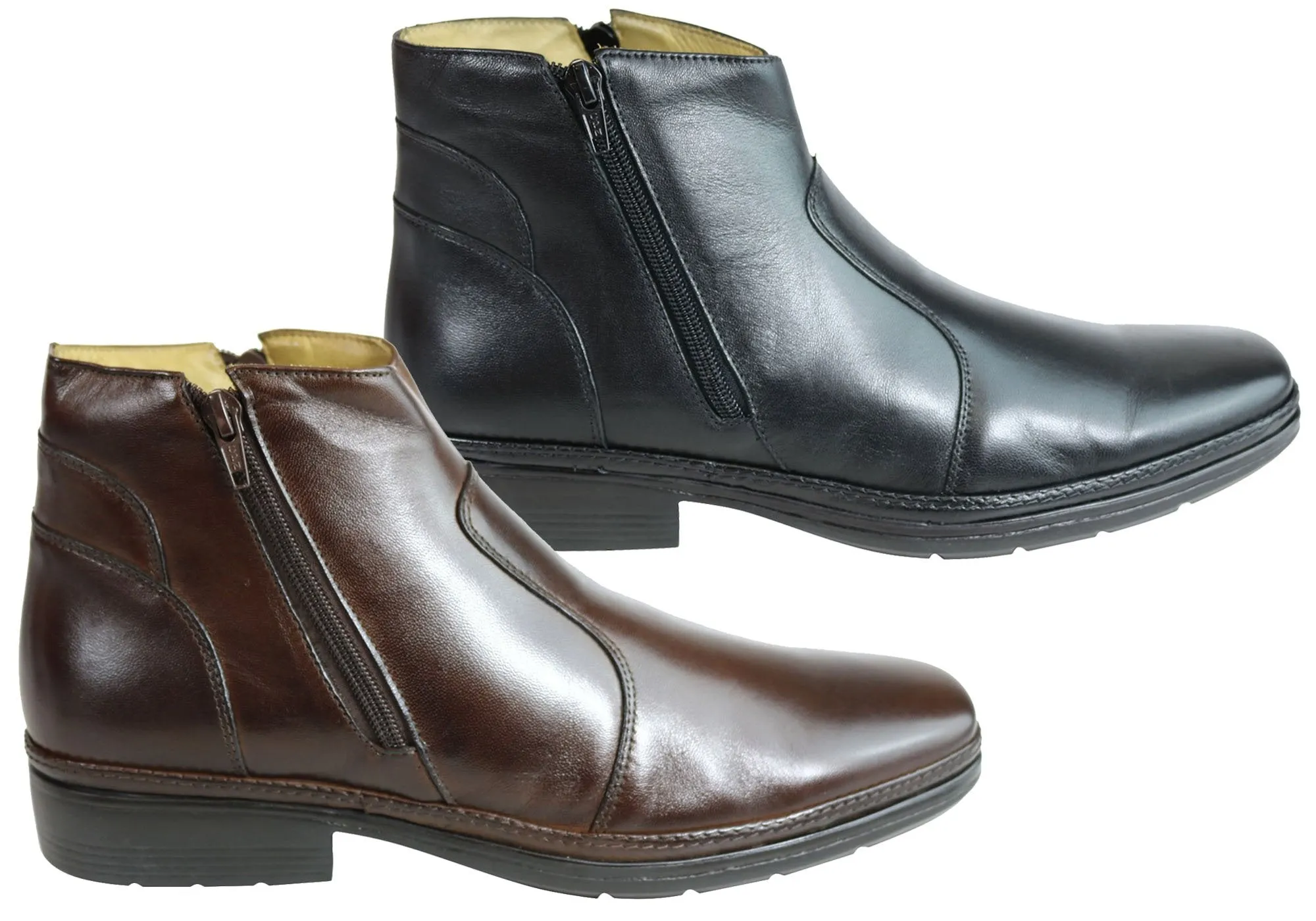 Savelli Noah Mens Comfortable Leather Dress Boots Made In Brazil