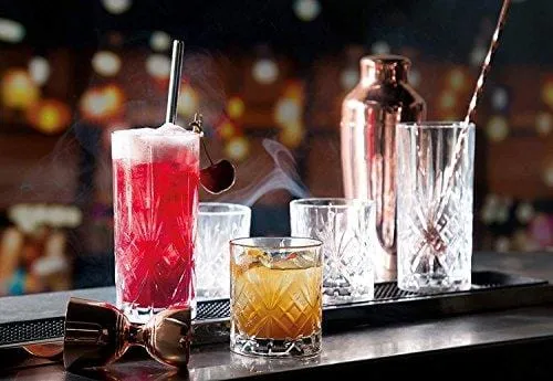 Set of 6 CRYSTAL HIGHBALL Durable Drinking glasses Limited Edition Glassware Drinkware Cups/coolers (11oz)